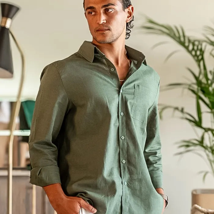 Men’s Linen Dress Shirt®