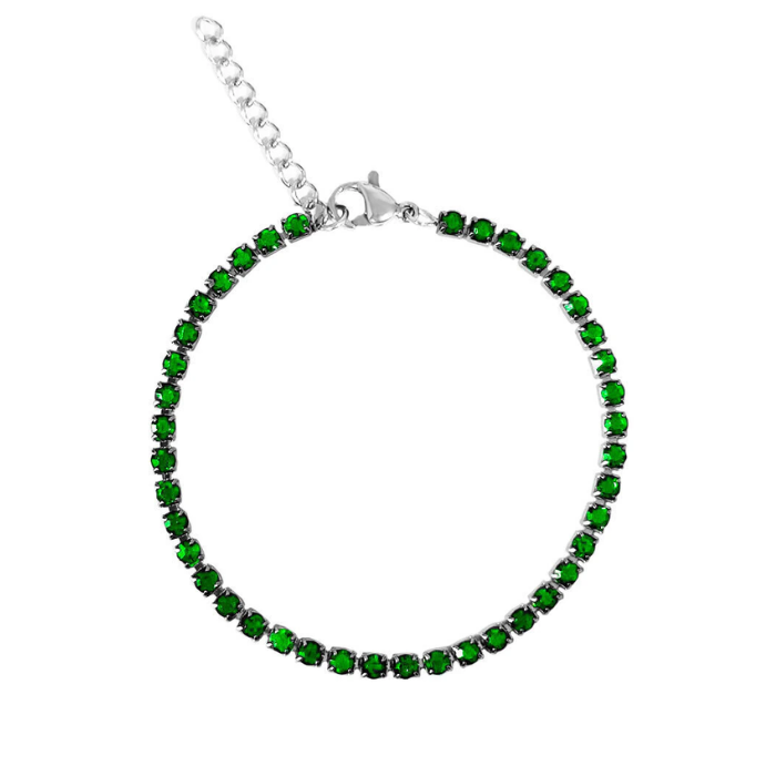 925 Sterling Silver Verdant Zirconia Bracelet