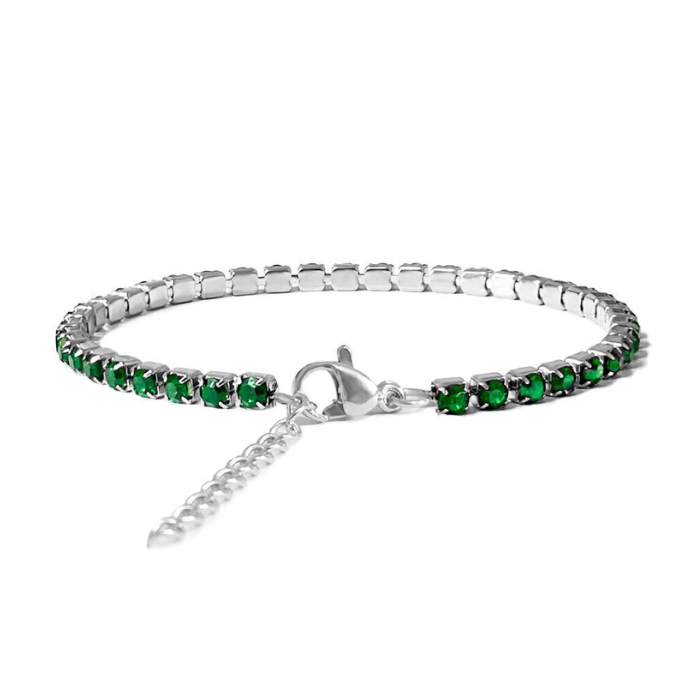 925 Sterling Silver Verdant Zirconia Bracelet