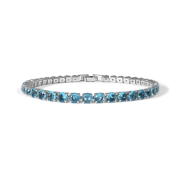1. 925 Sterling Silver Azure Zirconia Bracelet