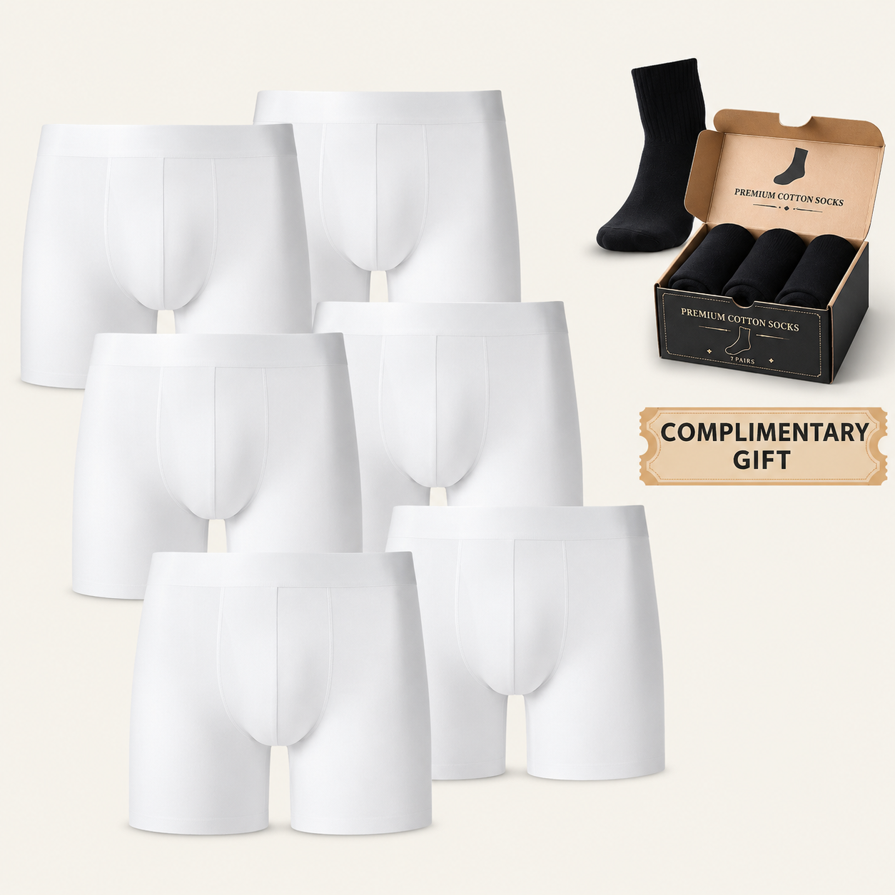 Buy 3, Get 6 Boxer Briefs + Free Socks