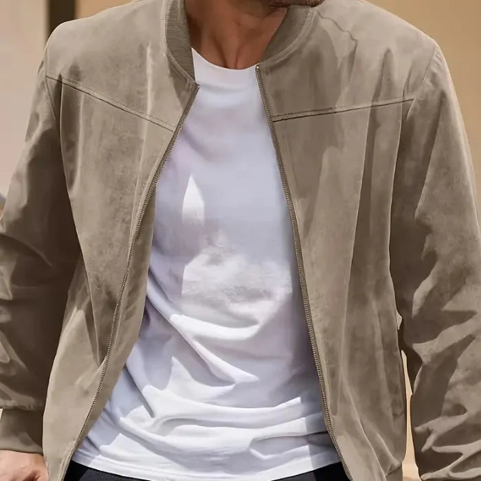 Giacca in Pelle Foderata Oslo Suede®