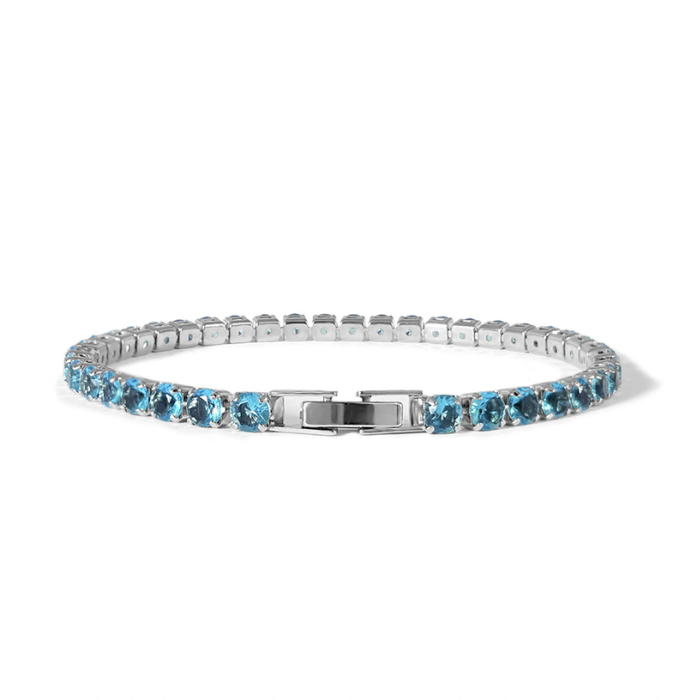 1. 925 Sterling Silver Azure Zirconia Bracelet