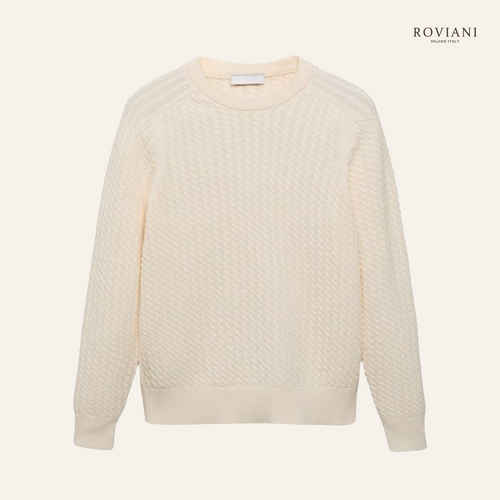 Maglione in Maglia Testurizzata a Girocollo