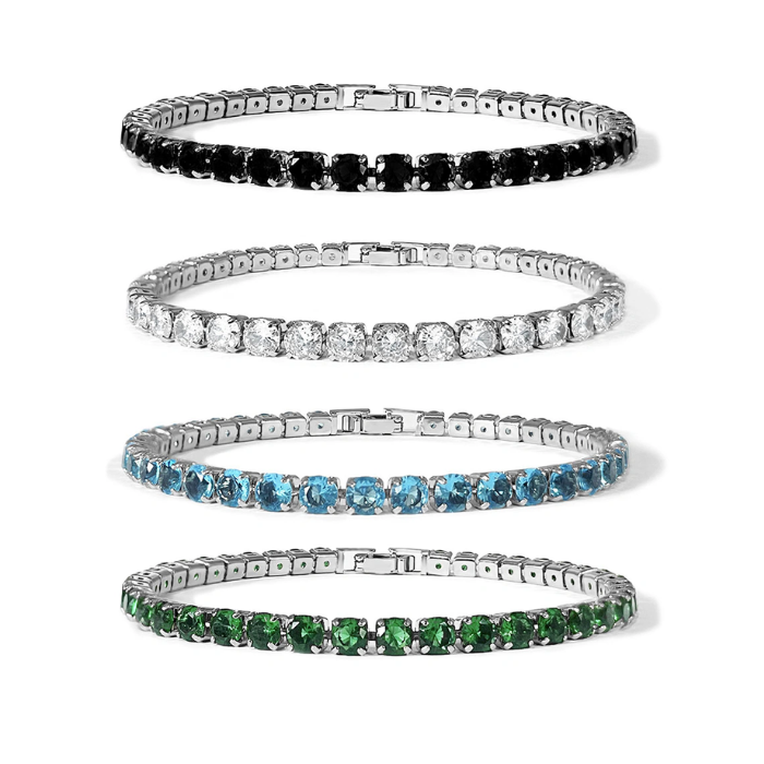 Buy 3, Get 4 – 925 Sterling Silver Zirconia Bracelets