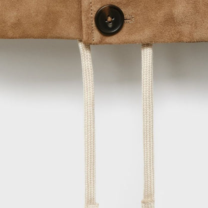 Giacca in Pelle Scamosciata