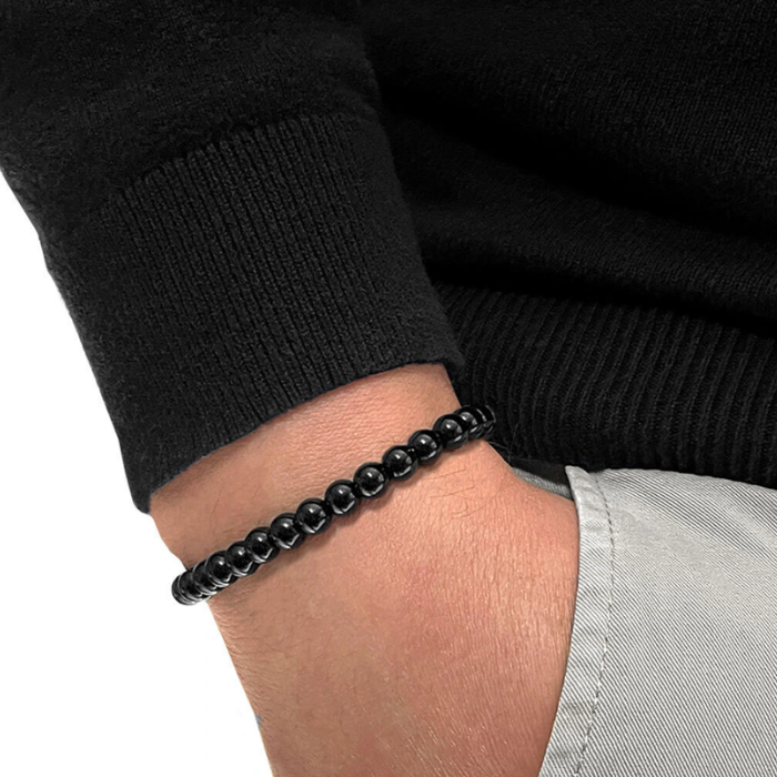 Onyx Natural Stone Bracelet – Obsidian