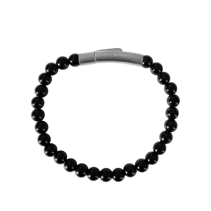 Onyx Natural Stone Bracelet – Obsidian