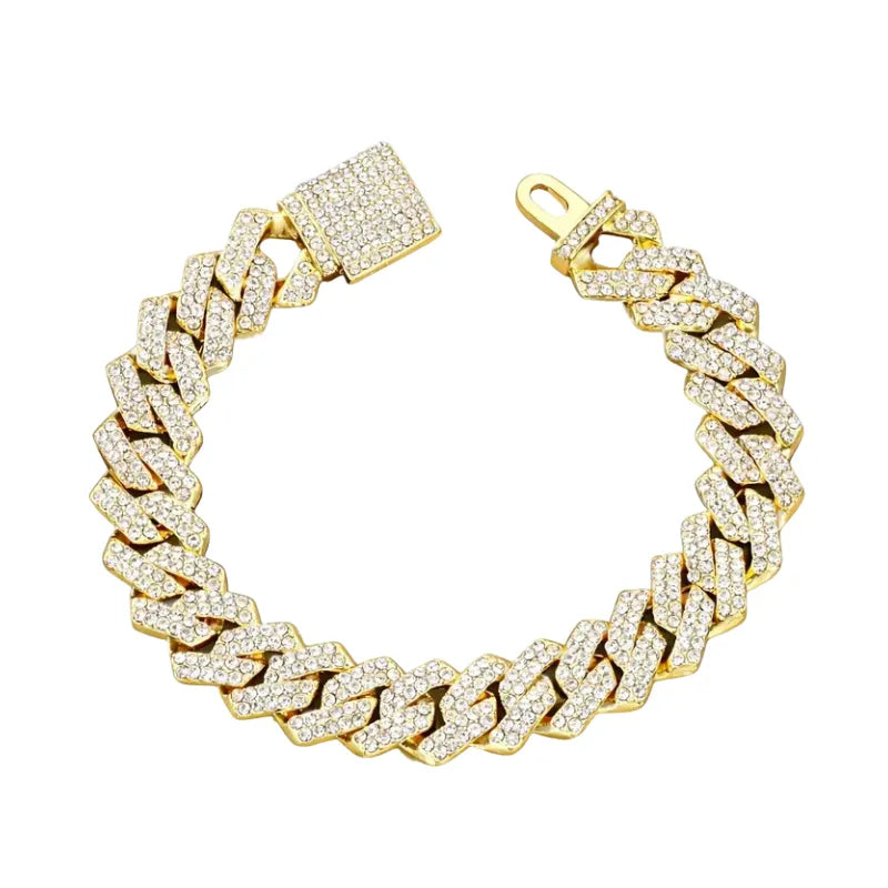 Regent 18K Gold Iced Cuban Bracelet