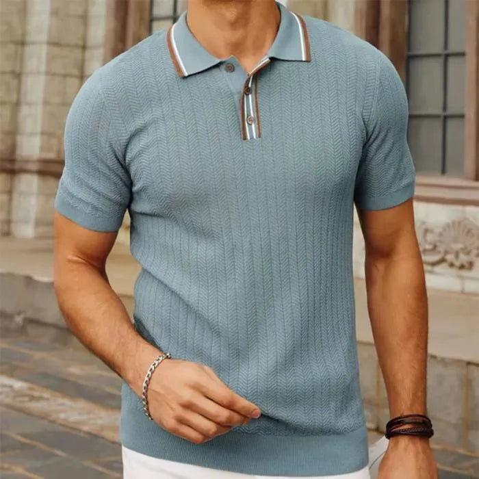 Milano® Ribbed Polo Knit