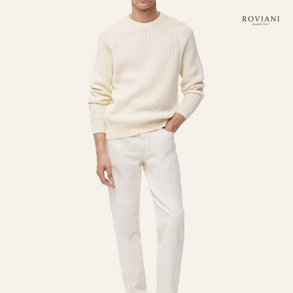 Maglione in Maglia Testurizzata a Girocollo