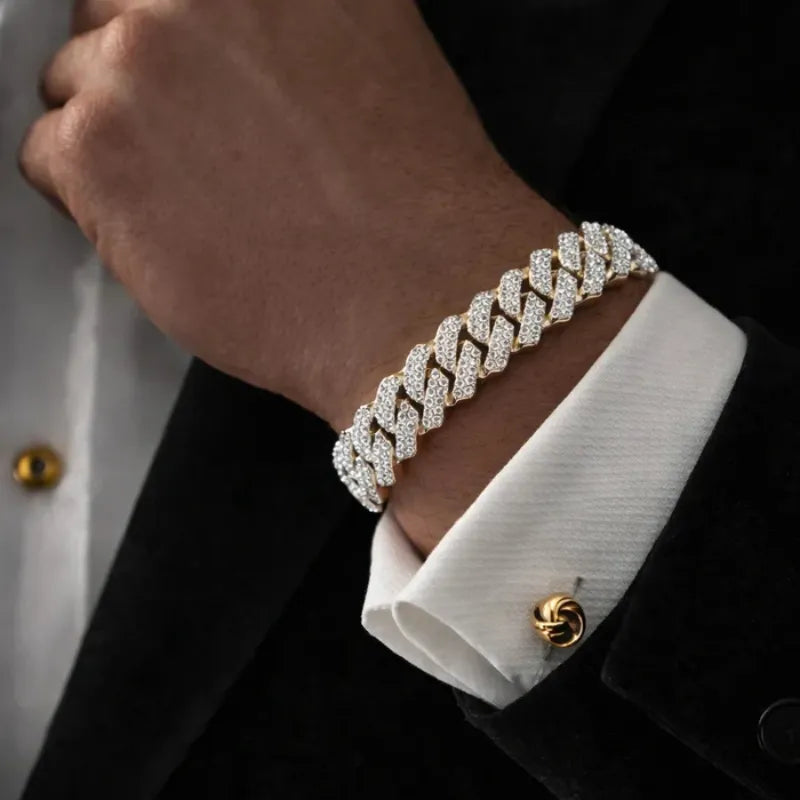 Regent 18K Gold Iced Cuban Bracelet