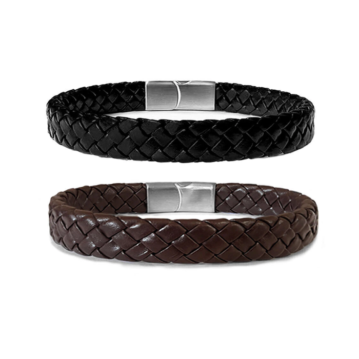 Heritage Genuine Leather Bracelet Set – 2 Pack