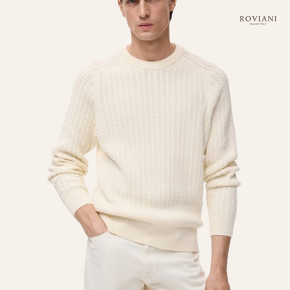 Maglione in Maglia Testurizzata a Girocollo