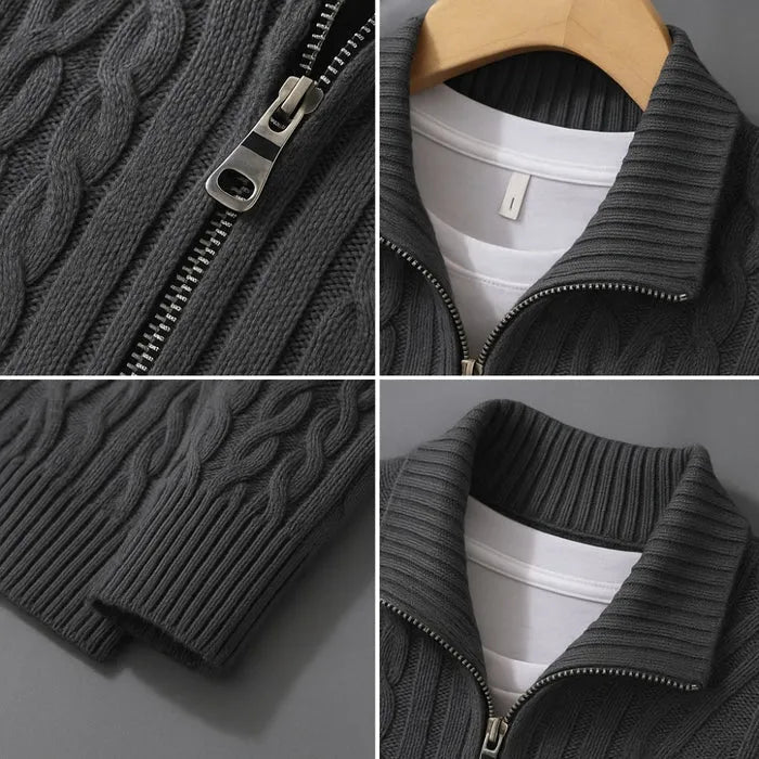 Suéter Masculino Drovic Fontaine Ziper Gola Alta