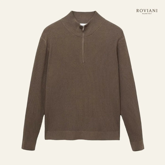 Maglione Uomo a Collo Alto con Zip
