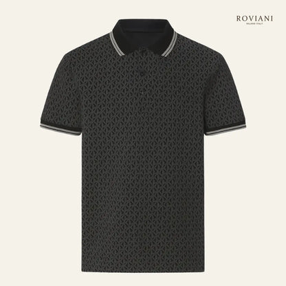 Polo Essential in Piqué Grigio Grafite Mescolato