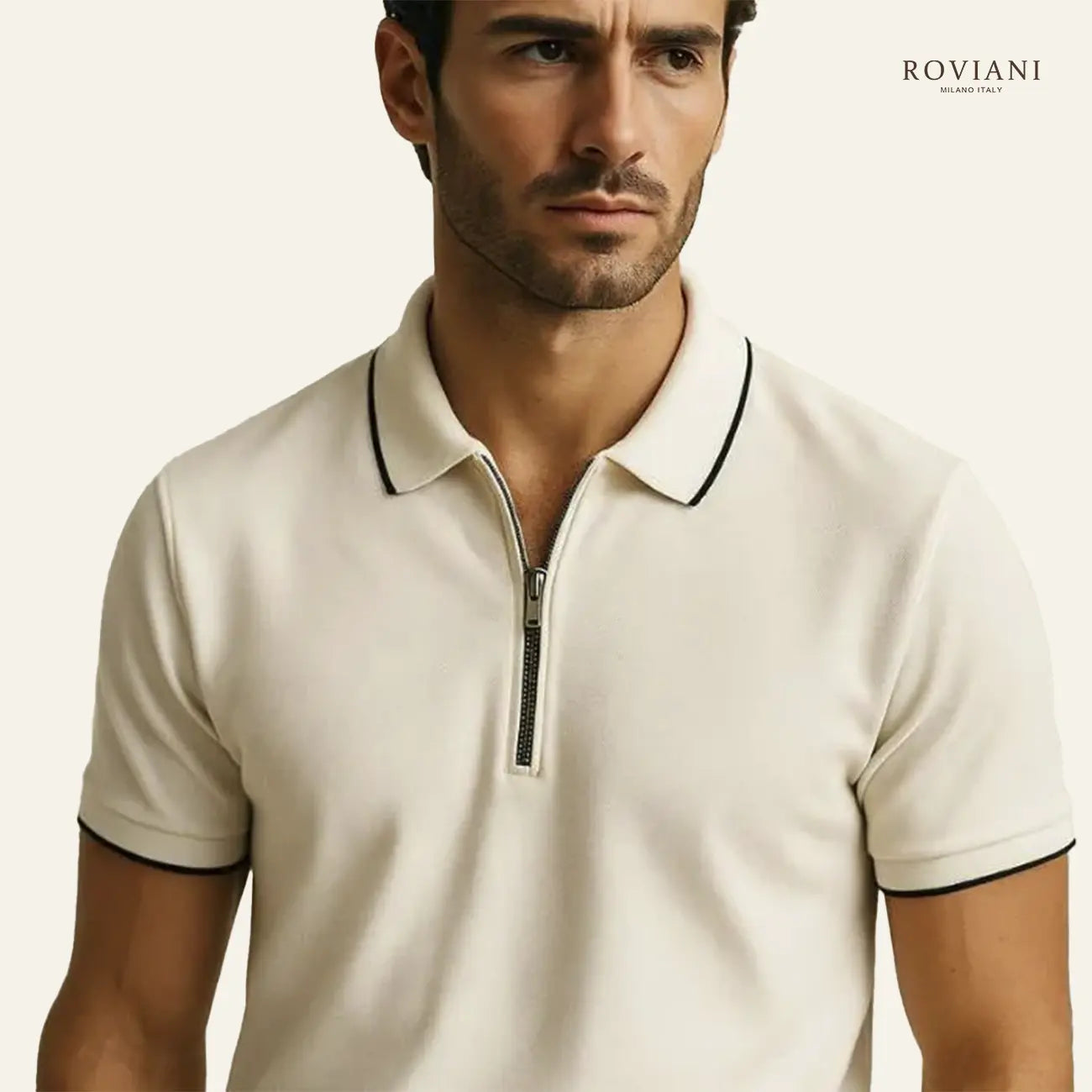 Maglia polo con zip Milano OldMoney®