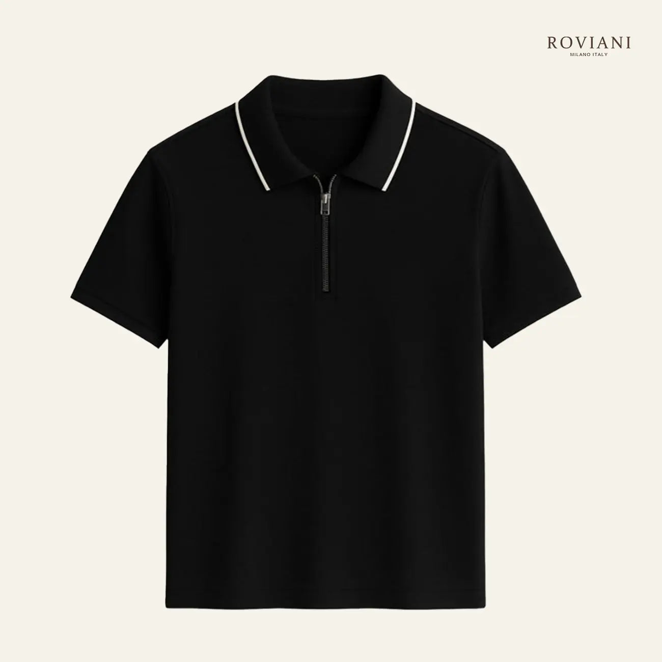 Maglia polo con zip Milano OldMoney®