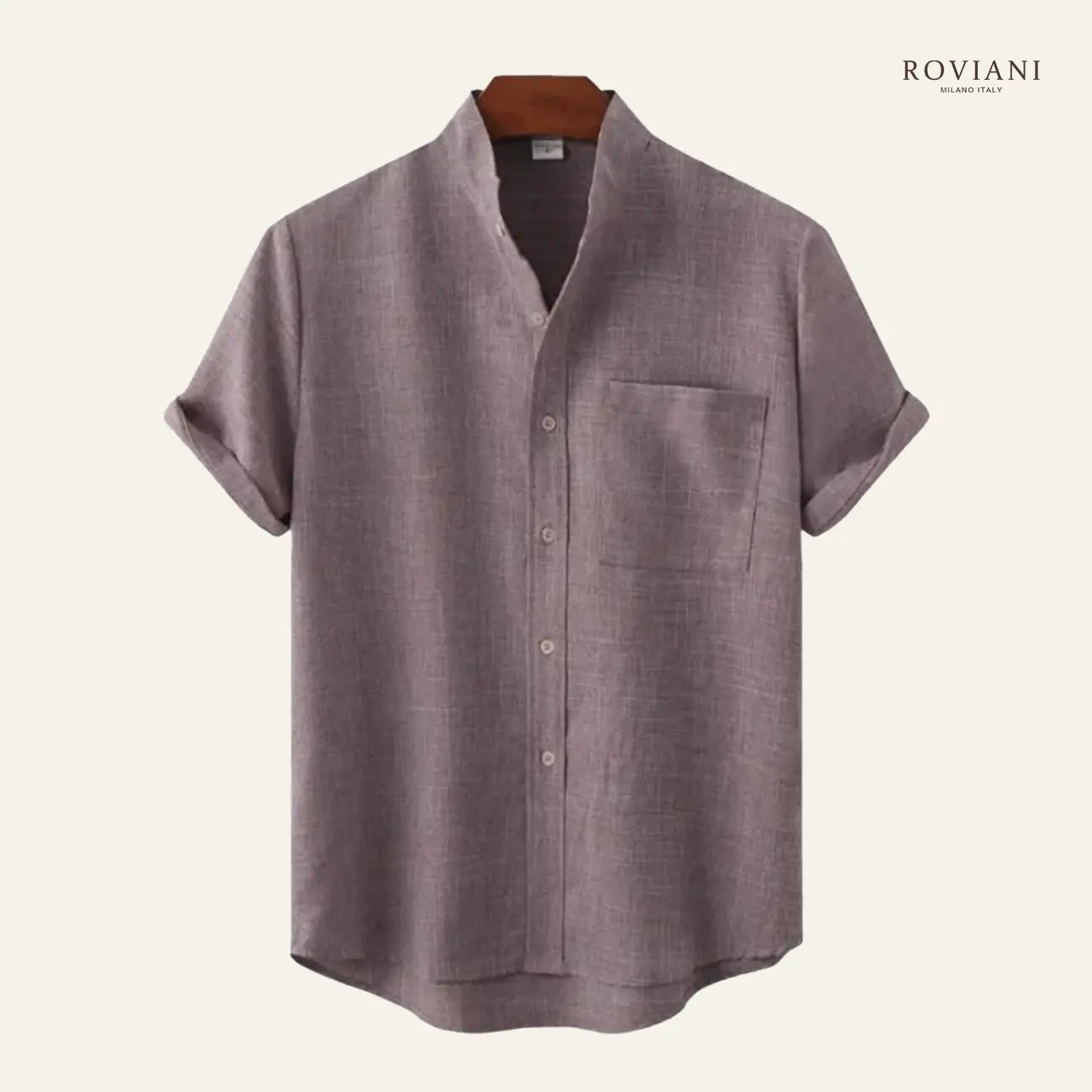Camicia Maschile con Colletto alla Coreana®