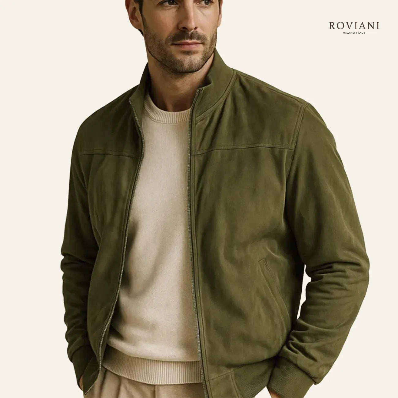 Giacca in Pelle Foderata Oslo Suede®