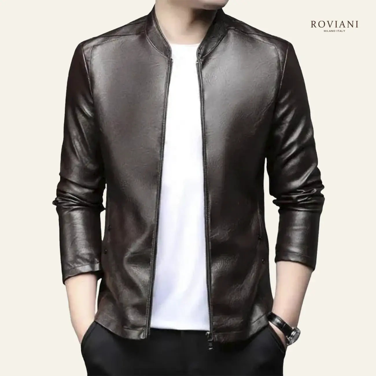 Renzo® Men’s Leather Jacket