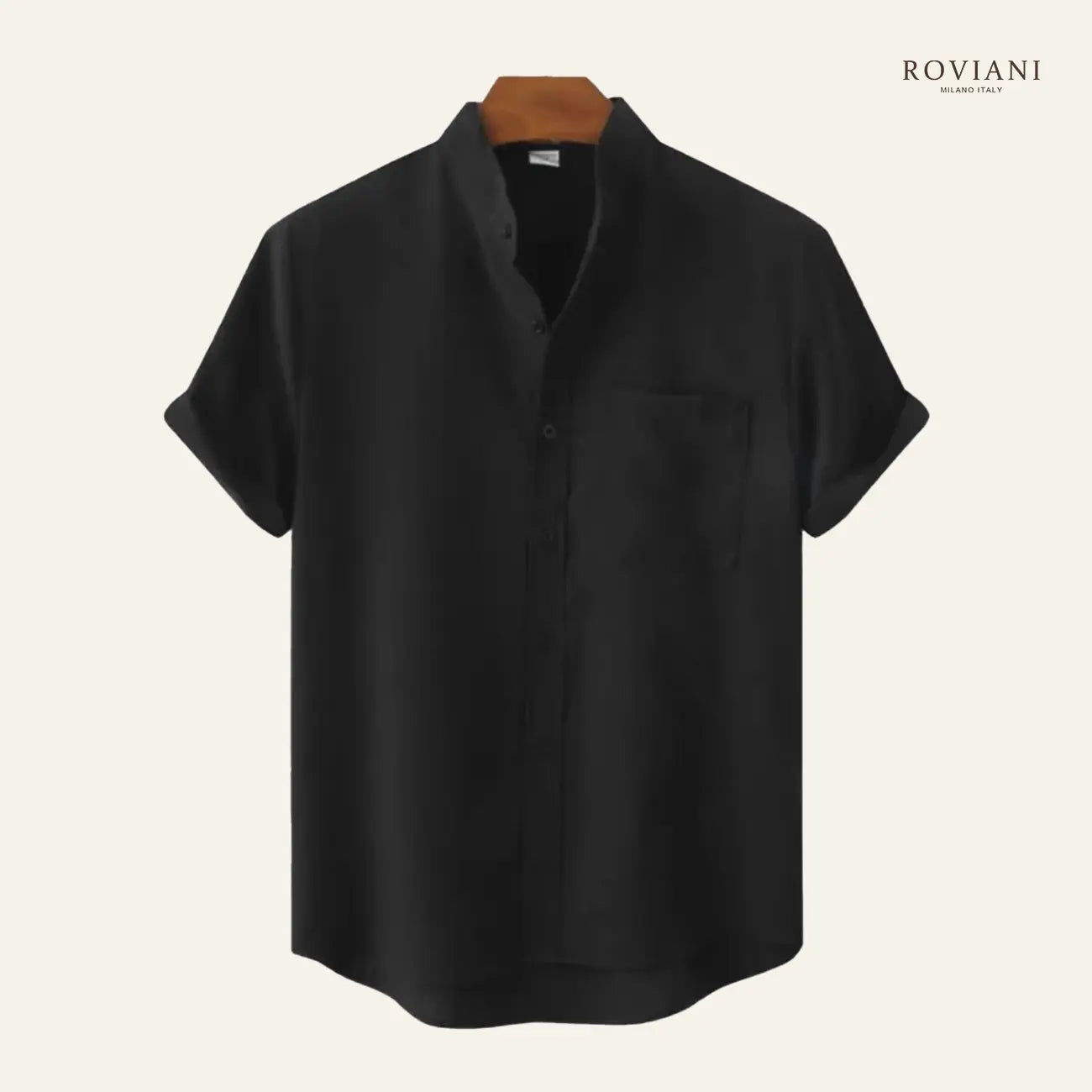 Camicia Maschile con Colletto alla Coreana®