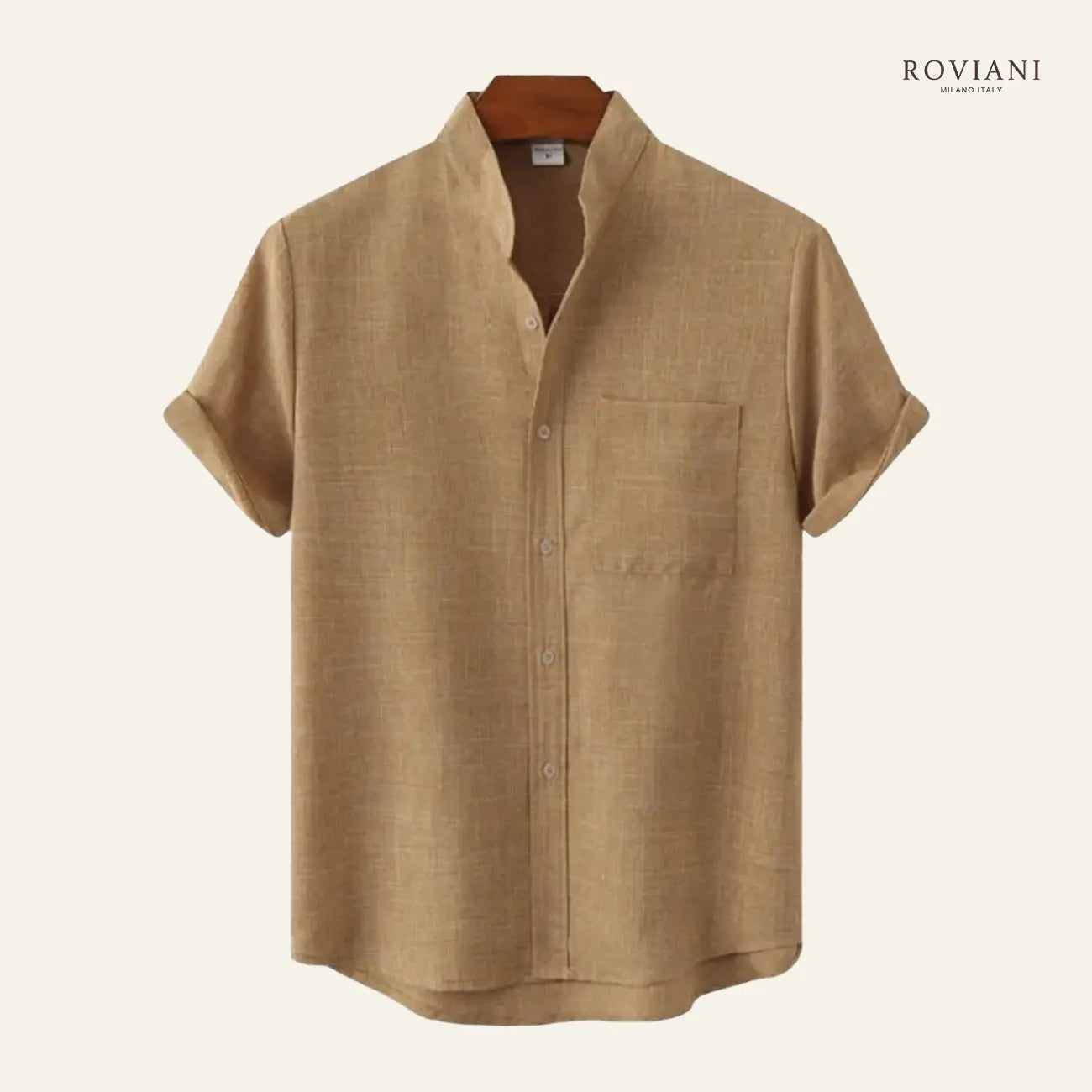 Camicia Maschile con Colletto alla Coreana®